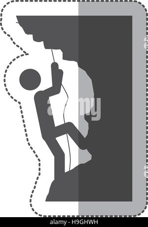 Pictogram practice climbing icon. Sport hobby people person and human theme. Isolated design. Vector illustration Stock Vector