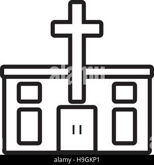 catholic temple glyph icon vector illustration black Stock Vector Image ...