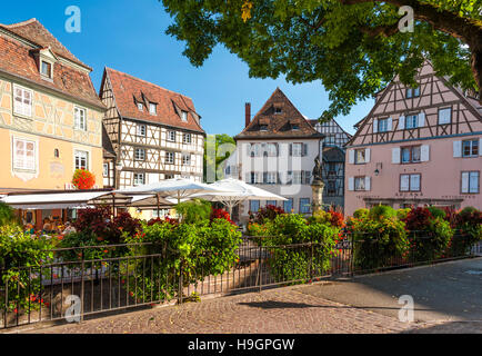 Colmar, scenic picturesque town, at the scenic route of Vine Alsatian, Alsace, France Stock Photo