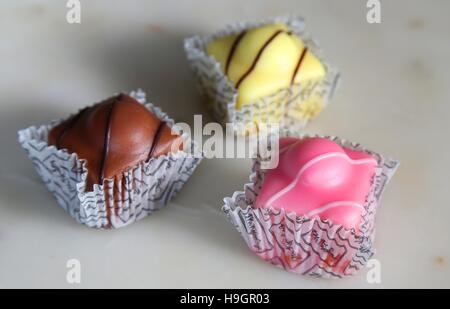 Mr Kipling Fondant Fancies Stock Photo