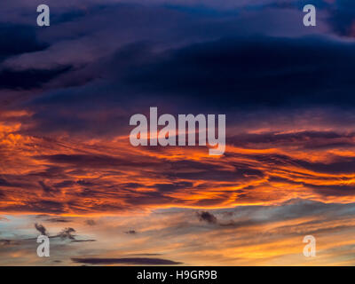 Dramatic sunset sky Stock Photo