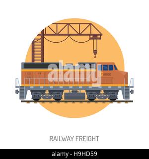 Railway Freight concept Stock Vector