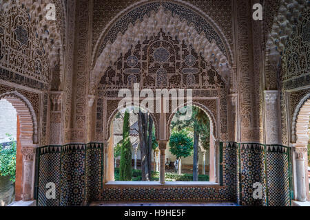 Mirador De La Lindaraja At The Alhambra In Granada, Spain Stock Photo ...