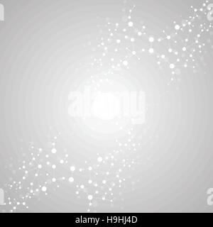Structure molecule and communication Dna, atom, neurons. Science concept for your design. Connected lines with dots. Medical, technology, chemistry, science background. Vector illustration. Stock Vector