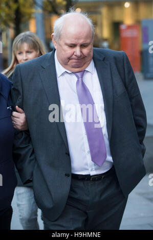 David Hardy leaves Manchester and Salford Magistrates' Court, where he was convicted of assault by beating after he randomly hit a baby in a supermarket. Stock Photo