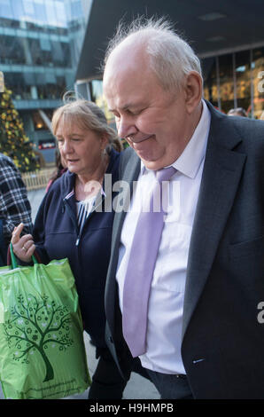David Hardy leaves Manchester and Salford Magistrates' Court, where he was convicted of assault by beating after he randomly hit a baby in a supermarket. Stock Photo
