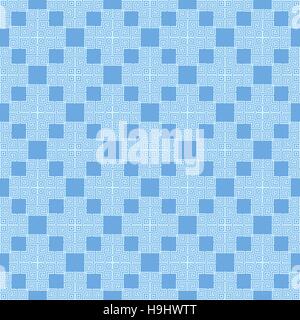 Blue Seamless Geometric Greek Ornament Stock Vector