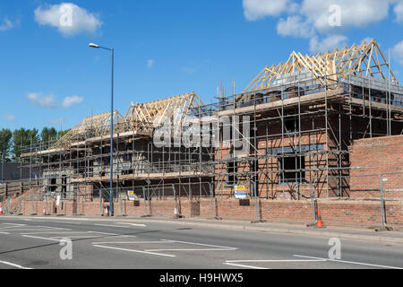 New house building on a new estate on the outskirts of Abergavenny, Wales, UK Stock Photo