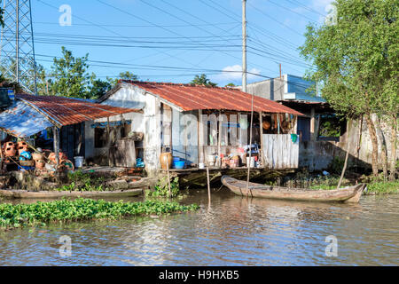 Can Tho, Hau River, Mekong Delta, Vietnam, Asia Stock Photo