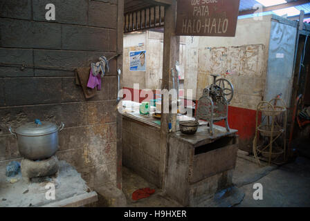 Interior of Central market, Iloilo, Panay, Philippines Stock Photo