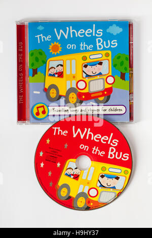 The Wheels on the Bus travelling songs and rhymes for children CD isolated on white background Stock Photo