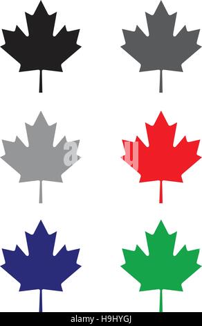 Maple leaf icon. Autumn leaf canadian icon. Vector illustration Stock ...
