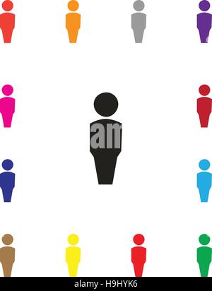 Multicolored flat male Stock Vector