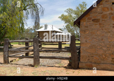 shoeing yard and telegraph office at historic station in alice springs northern territory of australia Stock Photo