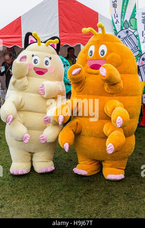 Japan celebrates the silly and adorable like no other culture.  Its obsession with the yuru-kyara mascots is a perfect example Stock Photo