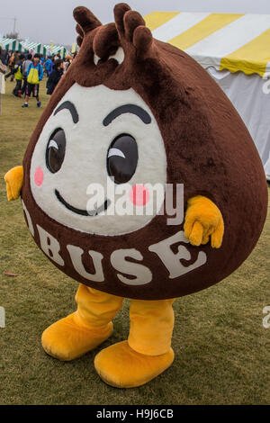 Japan celebrates the silly and adorable like no other culture.  Its obsession with the yuru-kyara mascots is a perfect example Stock Photo