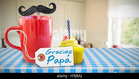 Composite image of word gracias papa Stock Photo