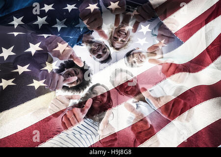 Composite image of cropped american flag Stock Photo