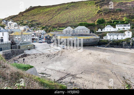 A view of the pretty fishing village of Port Isaac on Cornwall's Atlantic coast. Stock Photo