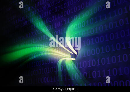 Composite image of green vortex with bright light Stock Photo