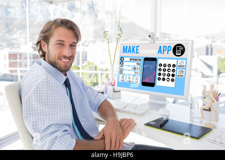 Composite image of make your own app smartphone Stock Photo