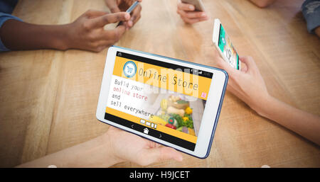 Composite image of screen of an online store Stock Photo