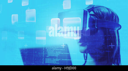 Composite image of abstract technology interface Stock Photo