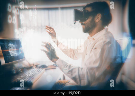 Composite image of futuristic technology interface Stock Photo