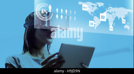 Composite image of abstract technology interface Stock Photo