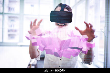 Composite image of grey cubes floating in a cluster Stock Photo