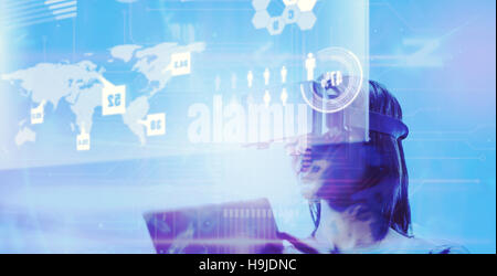 Composite image of abstract technology interface Stock Photo