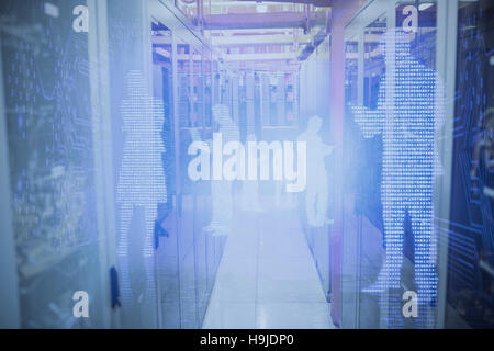 Composite image of image of data center Stock Photo