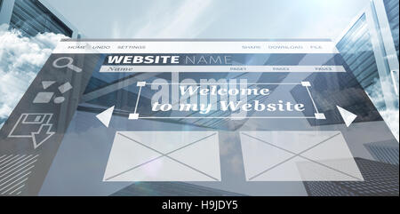 Composite image of composite image of build website interface Stock Photo