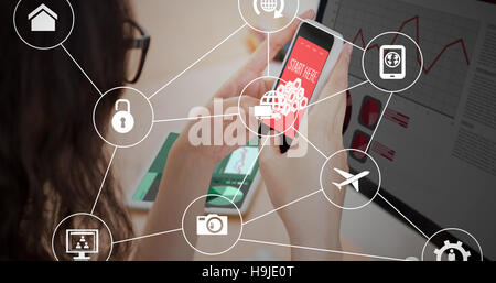 Composite image of smartphone apps icons Stock Photo