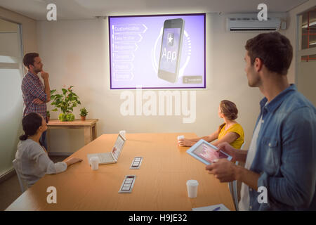 Composite image of ad for a new application Stock Photo