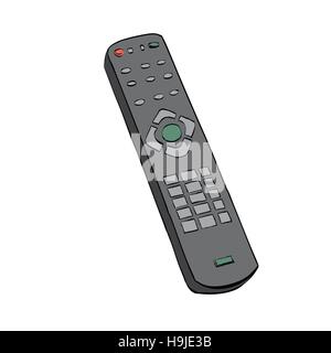Remote control television, color illustration Stock Vector