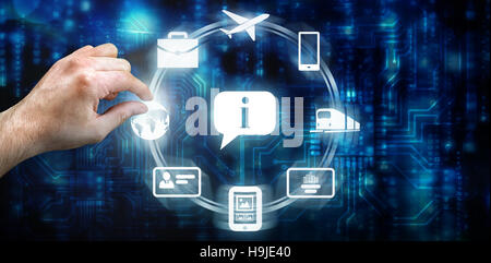 Composite image of hand presenting Stock Photo