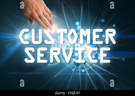 Composite image of hand presenting Stock Photo