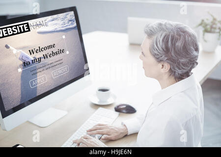 Composite image of composite image of build website interface Stock Photo