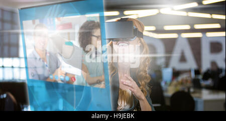 Composite image of screen of a video call Stock Photo