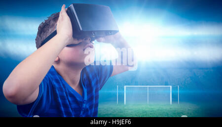 Composite image of children using an oculus Stock Photo