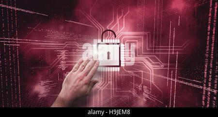 Composite image of hand presenting Stock Photo