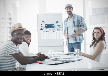 Composite image of car mechanics Stock Photo