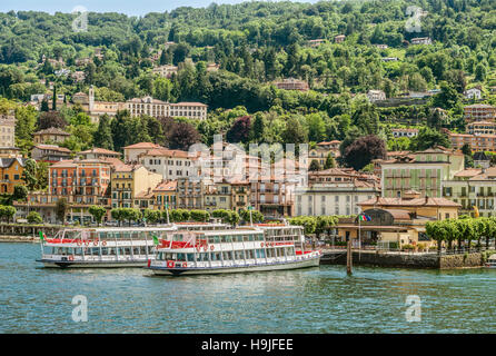 Waterfront of Stresa at Lago Maggiore, Piemont, Italy Stock Photo
