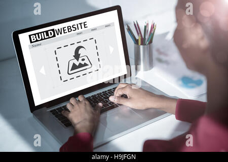 Composite image of composite image of build website interface Stock Photo