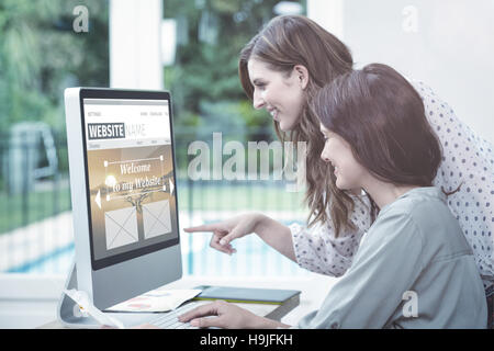Composite image of composite image of build website interface Stock Photo
