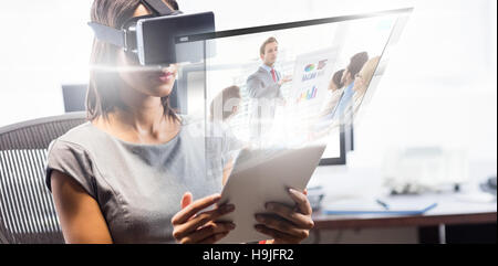 Composite image of screen of a video call Stock Photo