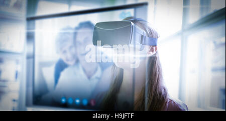 Composite image of screen of a video call Stock Photo