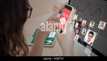 Composite image of smartphone apps icons Stock Photo