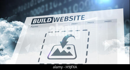Composite image of composite image of build website interface Stock Photo